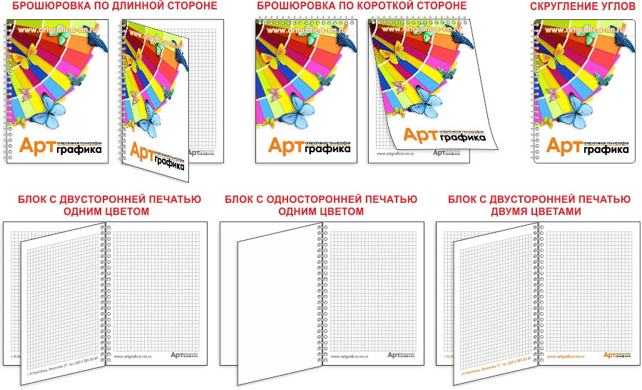 Варианты изготовления блокнотов